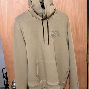 American Eagle Outfitters Men's Khaki Hoodie
